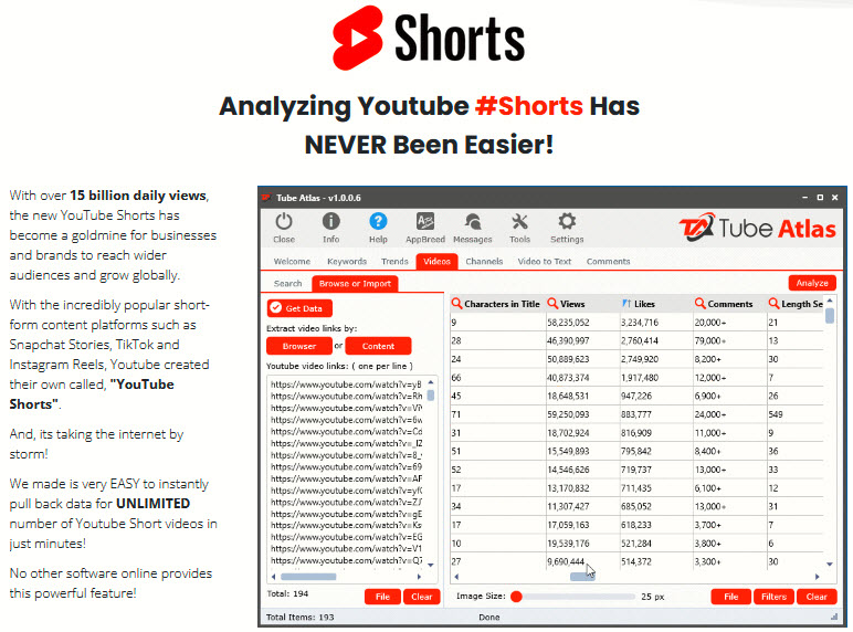 TubeAtlas-Review Analyzing YT Shorts