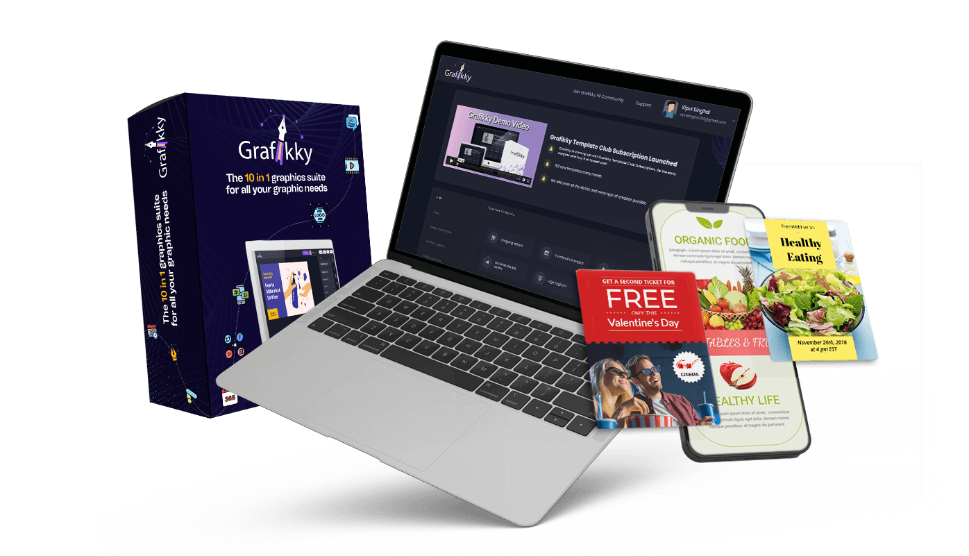 Grafikky2.0 Review – Best 10-in-1 Smart Graphics Suite – Create & Sell UNLIMITED high-converting graphics in ANY NICHE!